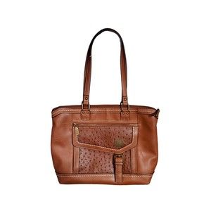 B.O.C. Born Concepts Medium Shoulder Bag Brown Faux Leather Pebbled Front